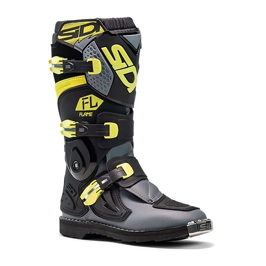 Мотоботи Sidi Flame Black/Lime Grey