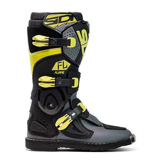 Мотоботи Sidi Flame Black/Lime Grey