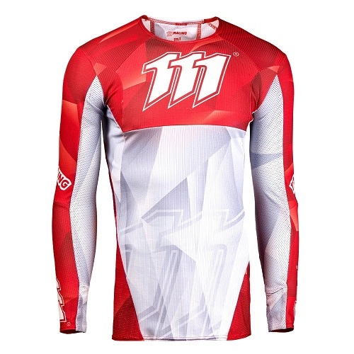 Мотоджерсі 111 Racing Moto 111.1 Sharp White/Red