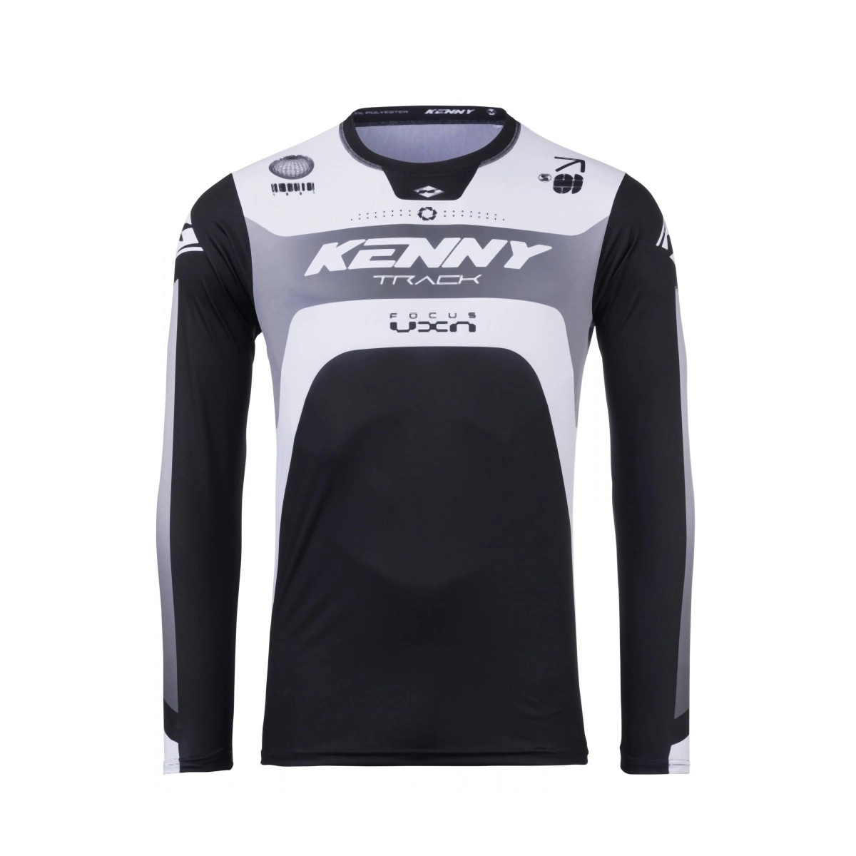 Мотоджерсі Kenny Racing Track Focus Black/White/Grey