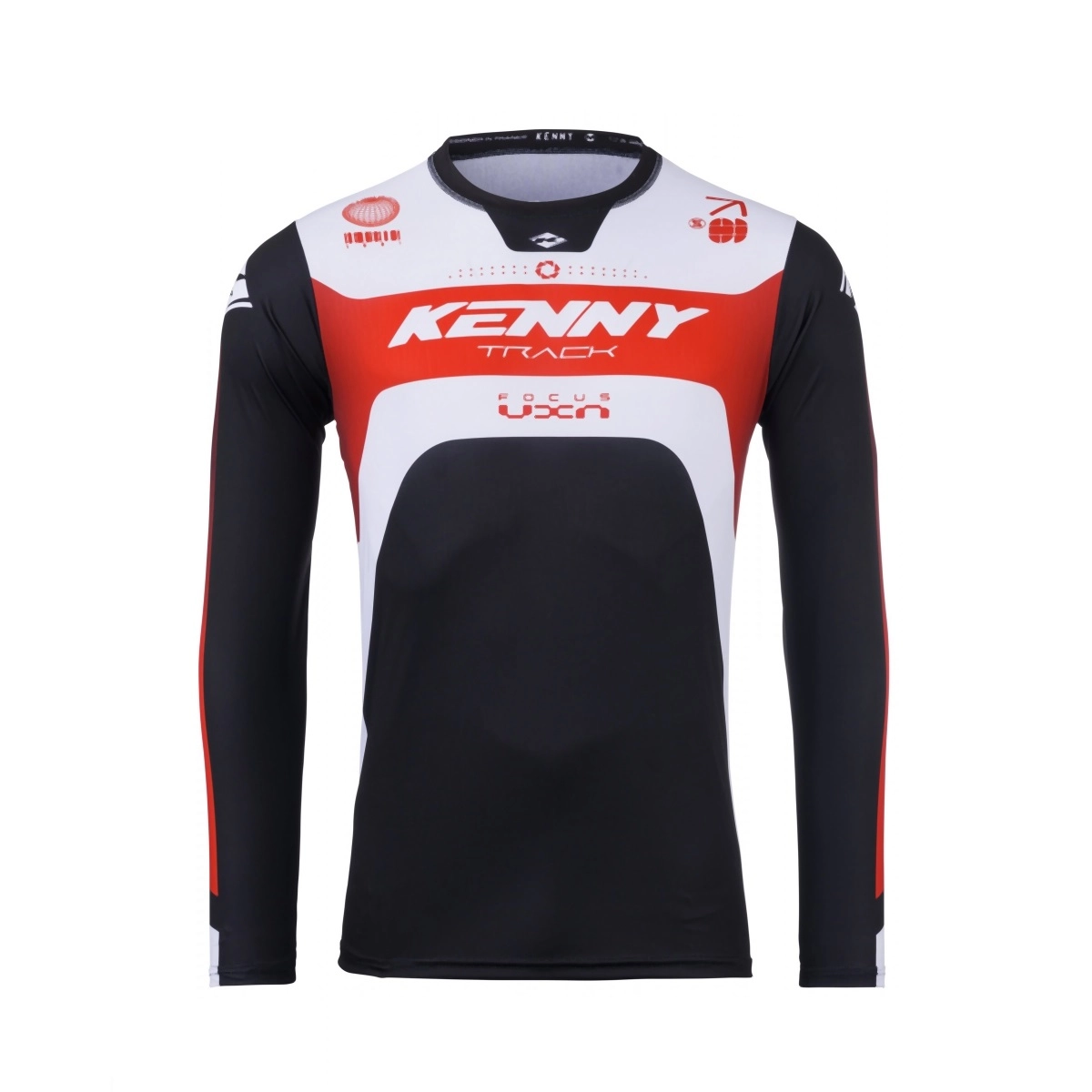 Мотоджерсі Kenny Racing Track Focus Black/White/Red