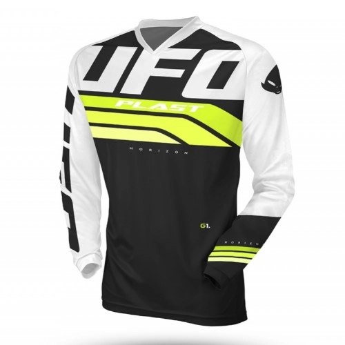 Мотоджерсі UFO Horizon Black/White/Yellow