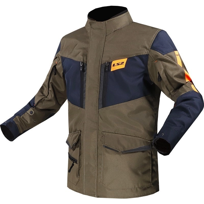 Мотокуртка LS2 Metropolis Evo Khaki/Blue/Orange