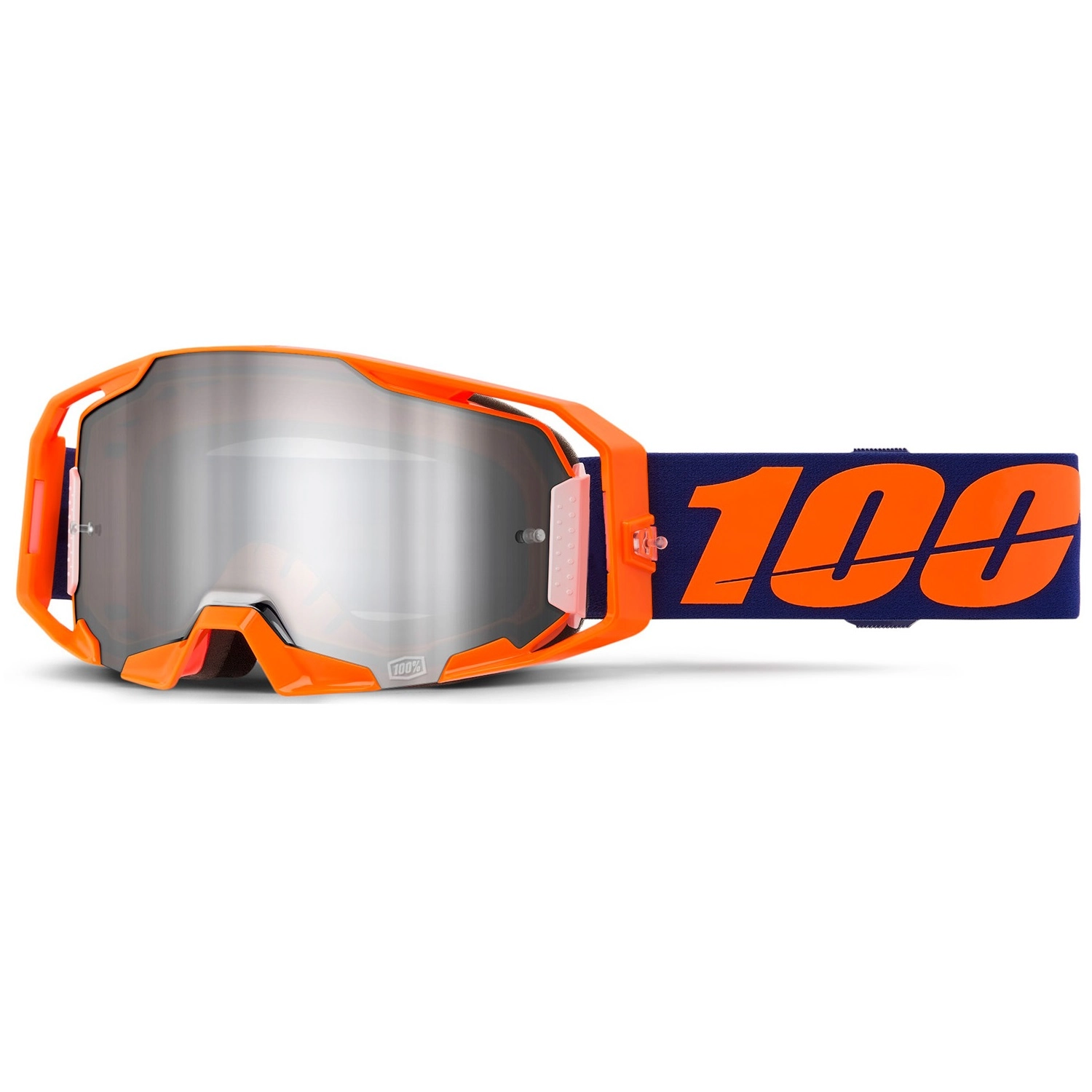 Мотоокуляри 100% Armatic Neon Orange Mirror Silver Lens