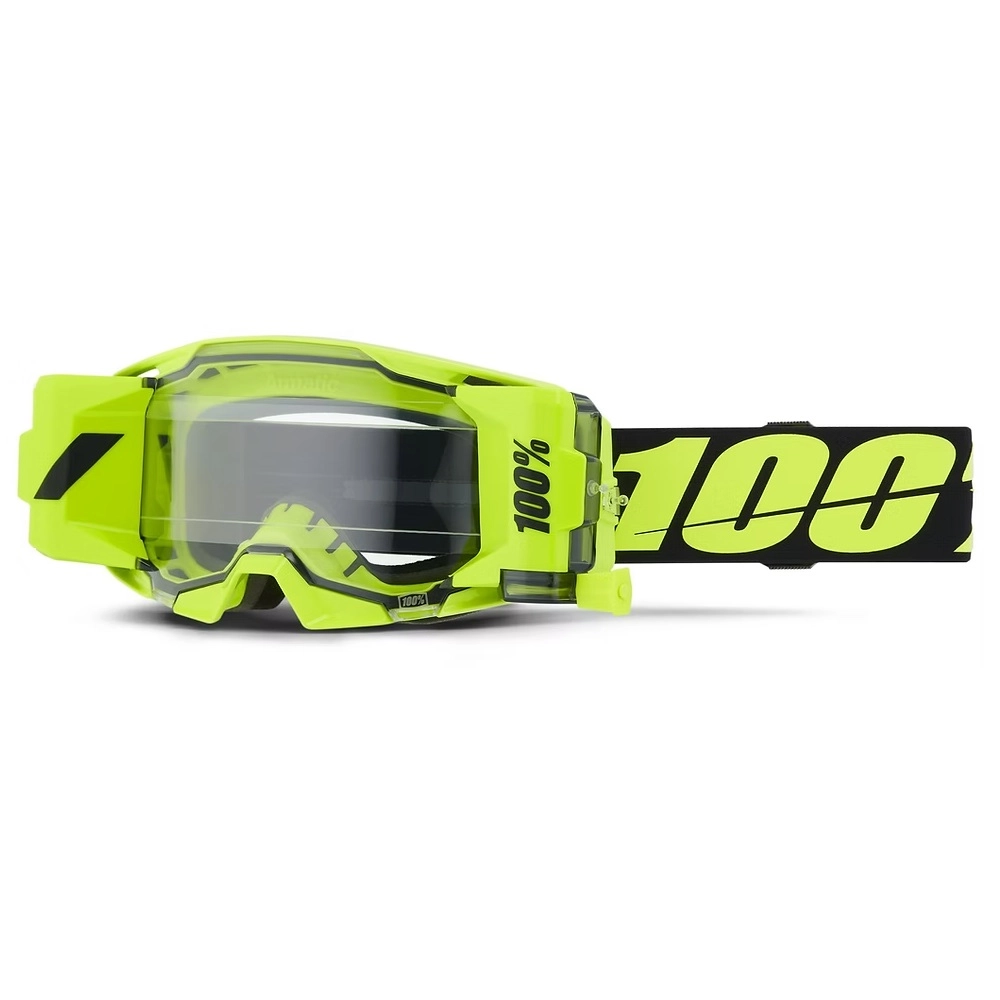 Мотоокуляри 100% Ride Armatic Forecast Roll Off Fluo Green/Black Clear Lens