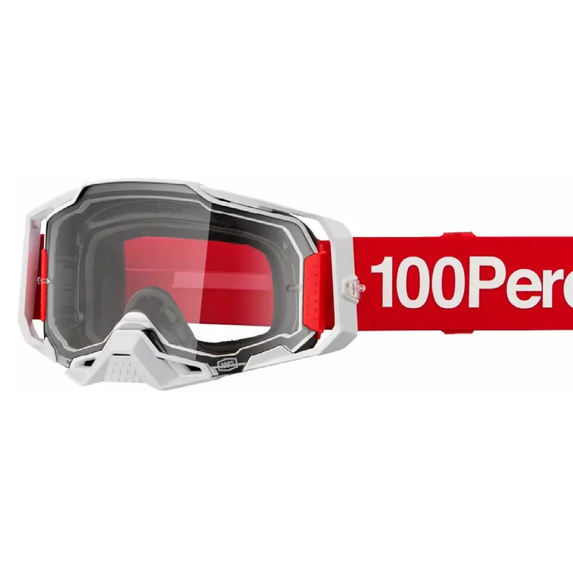 Мотоочки 100% Ride Armega Corbin Red/White Clear Lens