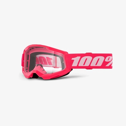 Мотоочки 100% Strata II Junior Pink/White Clear Lens