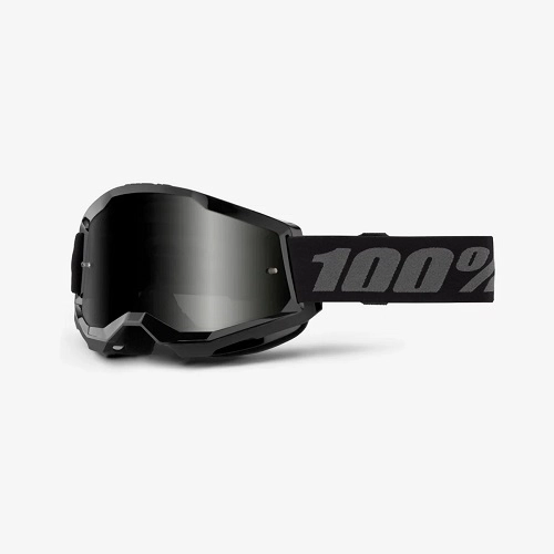 Мотоочки 100% Strata II Sand Black/Grey Mirror Smoke Lens