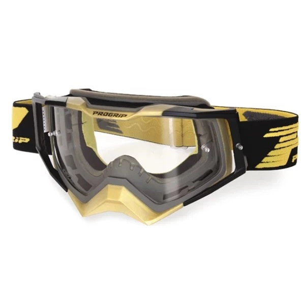 Мотоокуляри Progrip PG3309-380 TR Rapid Gold/Black Clear Lens