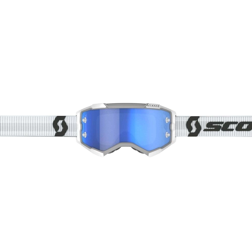 Мотоокуляри Scott Fury White/Blue Chrome Lens