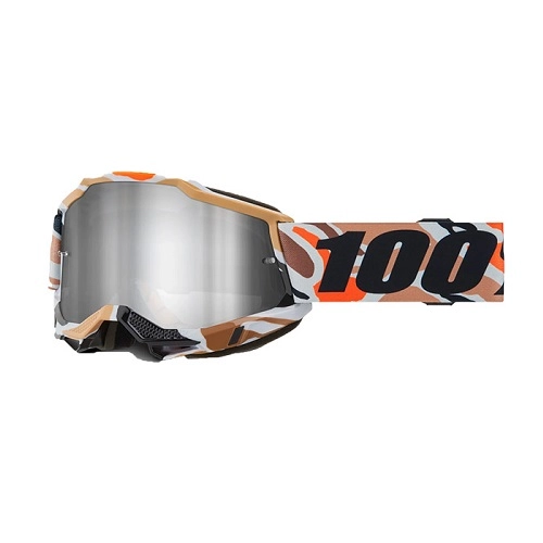 Мотоокуляри 100% Accuri 2 Flea Brown/Orange/Grey Mirror Silver Lens