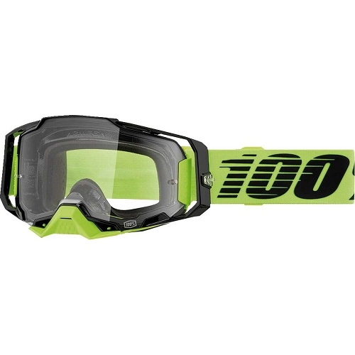 Мотоокуляри 100% Armega Neon Yellow/Black Clear Lens