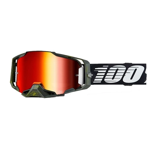 Мотоокуляри 100% Armega Soledad Camo/Black/White Mirror Red Lens