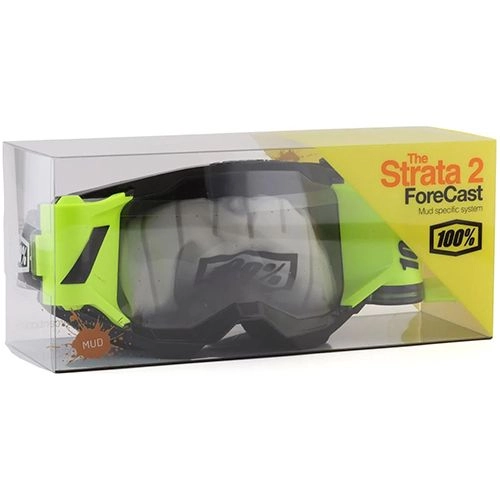 Мотоокуляри 100% Strata 2 Forecast Roll-Off Black Clear Lens