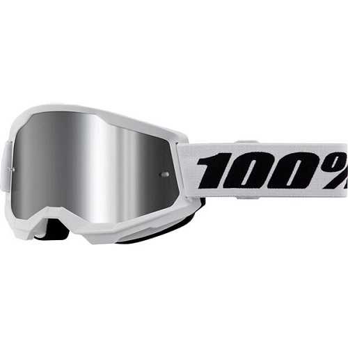 Мотоокуляри 100% Strata II Junior White Mirror Silver Lens