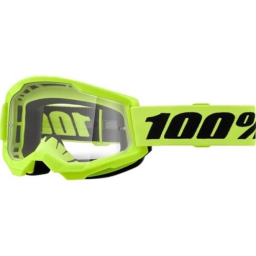 Мотоокуляри 100% Strata II Neon Yellow Clear Lens