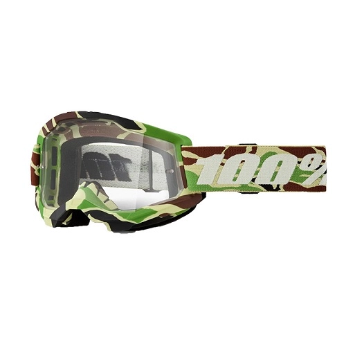 Мотоокуляри 100% Strata II War Camo Green/Brown Clear Lens