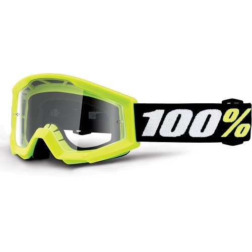 Мотоокуляри 100% Strata Junior Yellow/Black/White Clear Lens