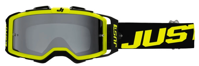 Мотоокуляри Just1 Nerve Absolute Black/Yellow Mirror Silver Lens