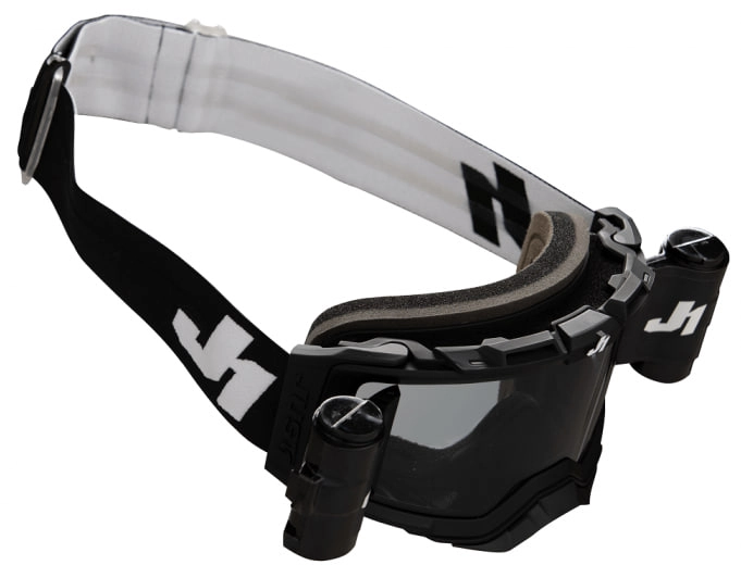 Мотоокуляри Just1 Nerve Plus Black/White Clear lens