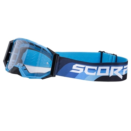 Мотоокуляри Scorpion E24 Cyan Blue/Black Clear Lens