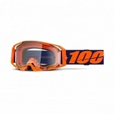 Мотоочки 100% Armatic Neon Orange Clear Lens