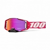 Мотоочки 100% Ride Armega Hiper Kloug Pink/White/Black Mirror Red Lens
