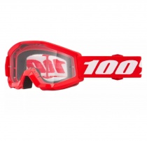 Мотоочки 100% Ride Strata Junior Red/Black Clear Lens