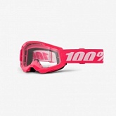 Мотоочки 100% Strata II Junior Pink/White Clear Lens