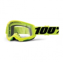 Мотоочки 100% Strata II Neon Green Clear Lens