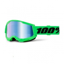 Мотоочки 100% Strata II Neon Green Mirror Blue Lens