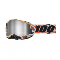 Мотоочки 100% Accuri 2 Flea Brown/Orange/Grey Mirror Silver Lens