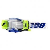 Мотоочки 100% Armega Forecast Blue/White/Yellow Clear Lens Roll-Off