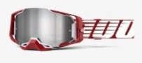 Мотоочки 100% Armega Oversized Deep Red Flash Mirror Silver Lens