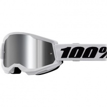 Мотоочки 100% Strata II Junior White Mirror Silver Lens