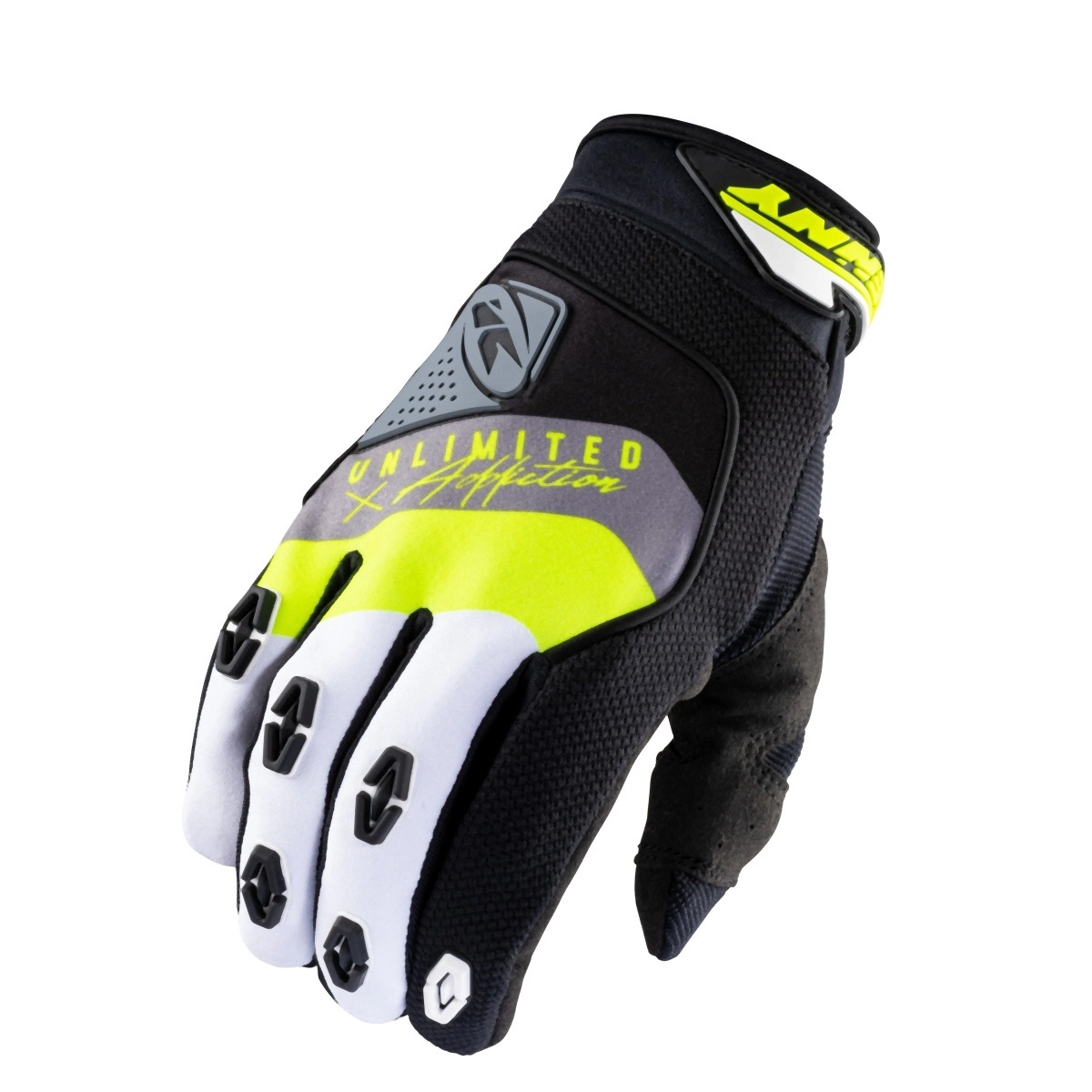 Мотоперчатки Kenny Racing Safety Black/Grey/Yellow