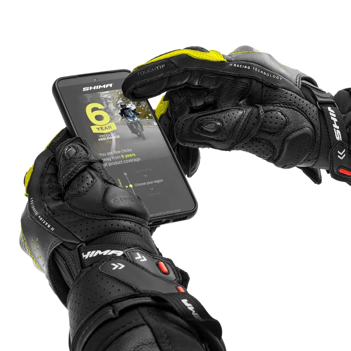 Мотоперчатки Shima RS-3 Black/Yellow