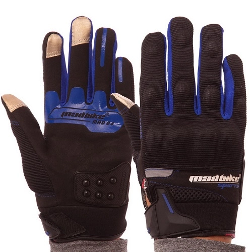 Мотоперчатки Madbike BC-4643 Blue
