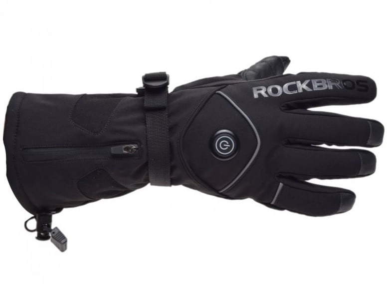 Мотоперчатки зимові Rockbros LSL016 Black з підігрівом + 2 power bank