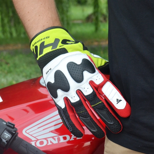 Мотоперчатки Shima Blaze White/Black/Yellow/Red