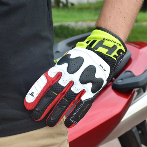 Мотоперчатки Shima Blaze White/Black/Yellow/Red