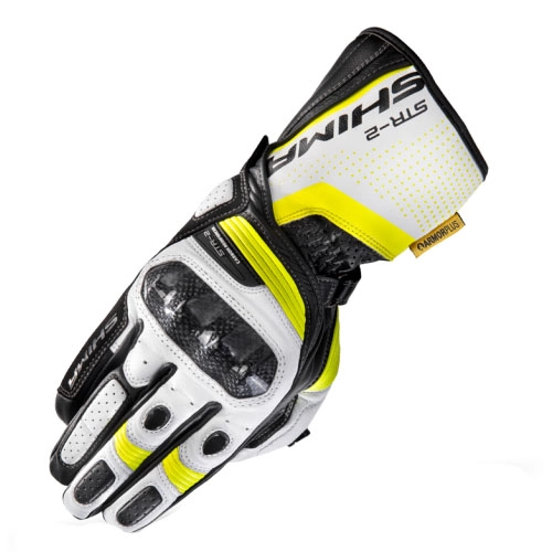 Мотоперчатки Shima STR-2 White/Black/Yellow
