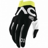 Мотоперчатки 100% Ride Racr ITrack Black/White/Yellow