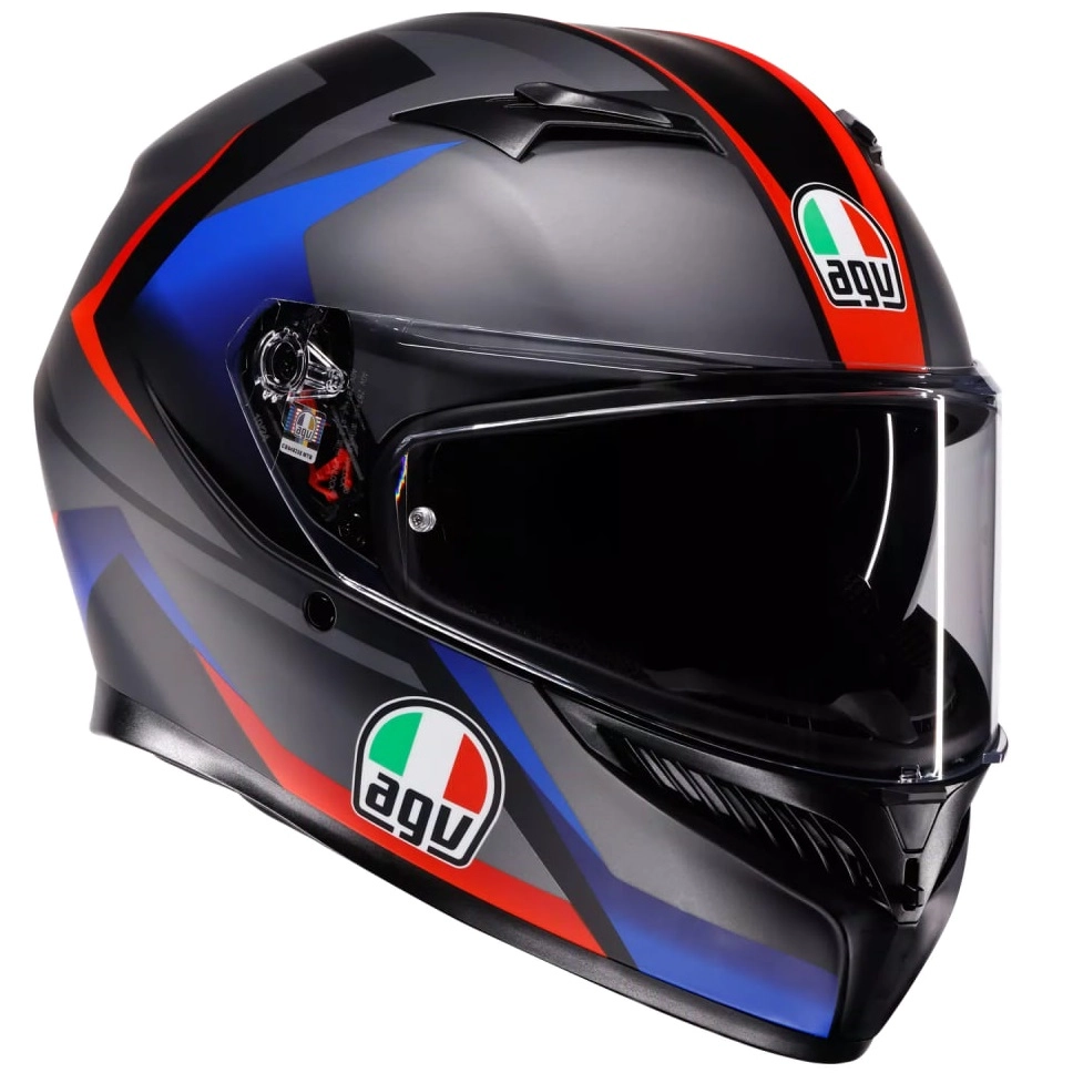 Шолом AGV K3 Striga Black/Blue/Red