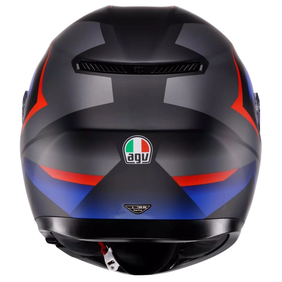 Шолом AGV K3 Striga Black/Blue/Red