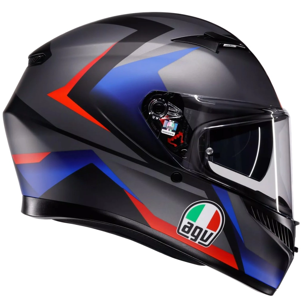 Шолом AGV K3 Striga Black/Blue/Red