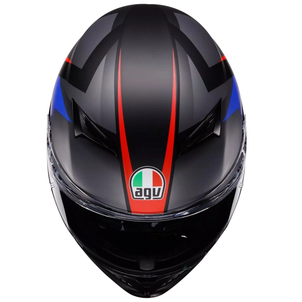 Шолом AGV K3 Striga Black/Blue/Red