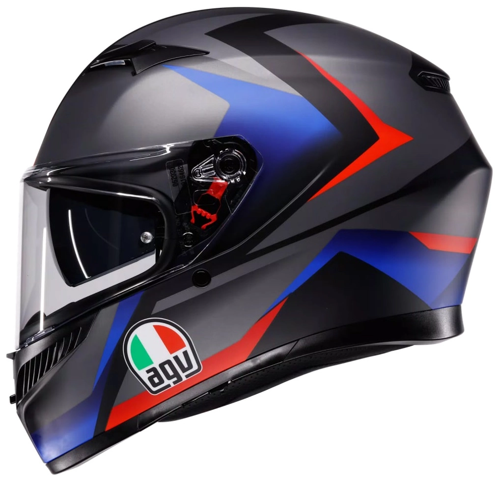 Шолом AGV K3 Striga Black/Blue/Red