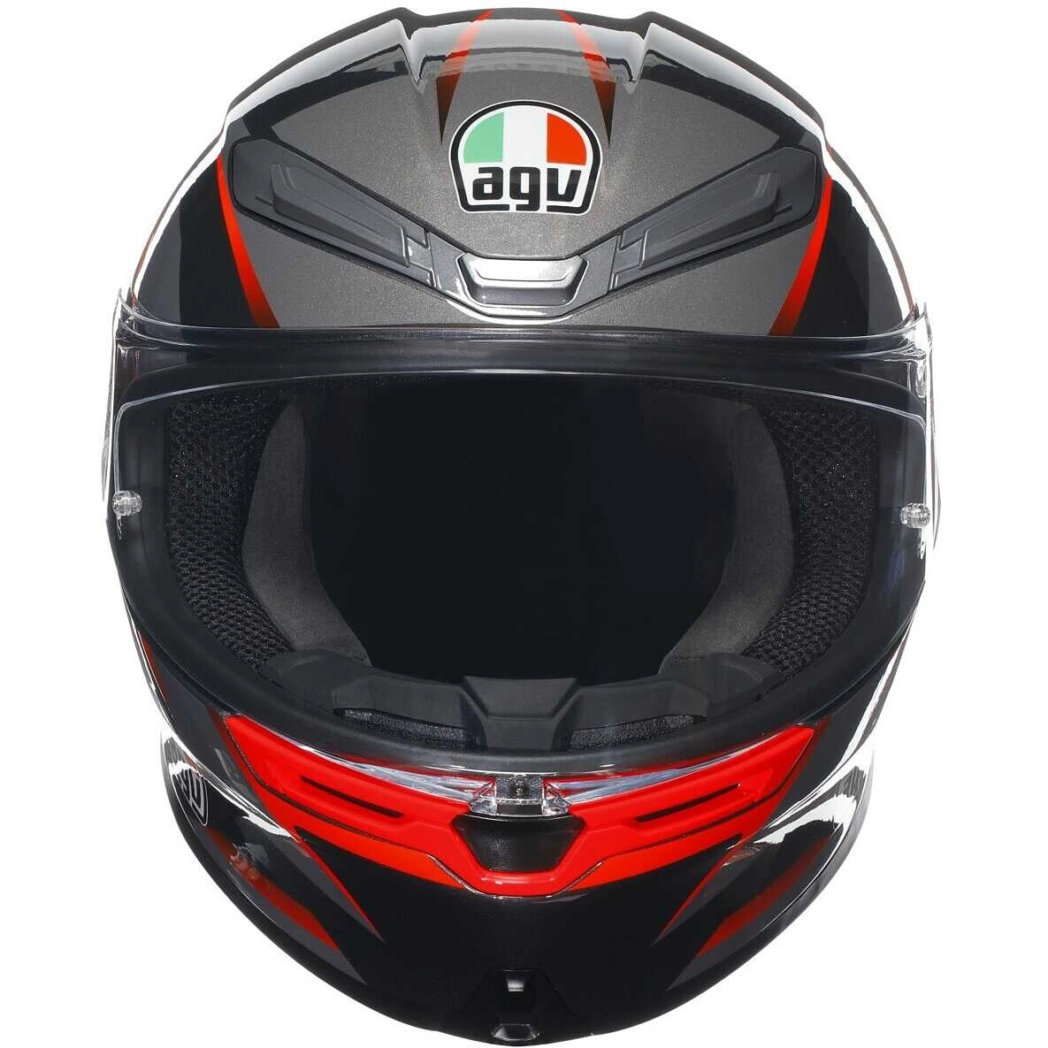 Шолом AGV K6 S Slashcut Black/Grey/Red