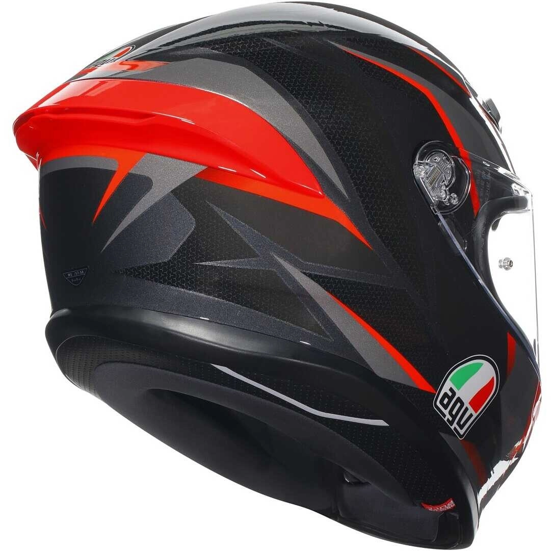 Шолом AGV K6 S Slashcut Black/Grey/Red